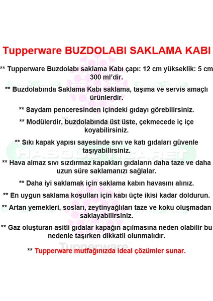 Buzdolabı Saklama Kabı 3'lü Şeker Kaplar 300 ml Hsgl