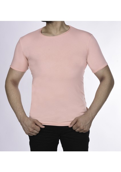 Suprem Kısa Kol Pis Dikiş Slimfit Düz Tshirt -1884