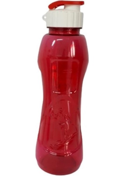 Plastik Suluk Sporcu Matarası - 750 ml - Kırmızı Renkli