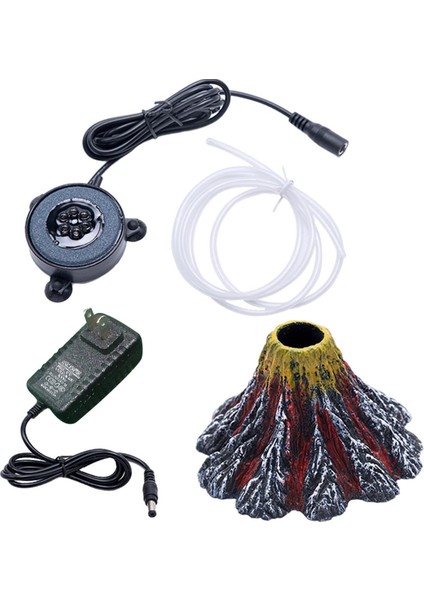 Hava Taşı LED Işık Süsleme Dekorasyon Akvaryum Volkanı Balık Tankı Için (Yurt Dışından)