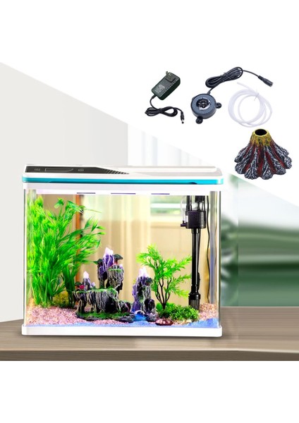 Hava Taşı LED Işık Süsleme Dekorasyon Akvaryum Volkanı Balık Tankı Için (Yurt Dışından)