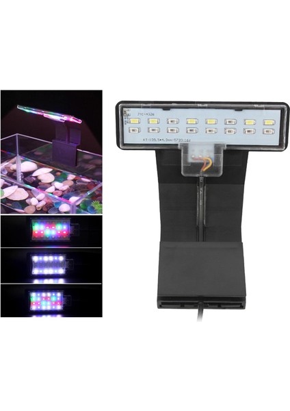 LED Akvaryum Işığı Tam Spektrum Balıkçılık Tankı Lamba Klip Siyah B (Yurt Dışından)