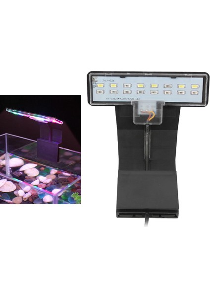 LED Akvaryum Işığı Tam Spektrum Balıkçılık Tankı Lamba Klip Siyah B (Yurt Dışından)