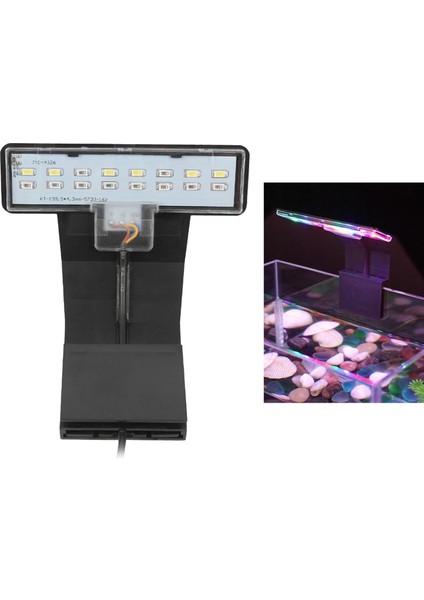 LED Akvaryum Işığı Tam Spektrum Balıkçılık Tankı Lamba Klip Siyah B (Yurt Dışından)