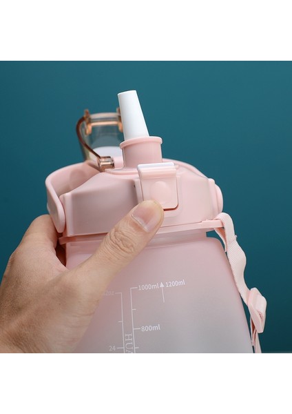 1.1l Taşınabilir Büyük Göbek Su Bardağı Degrade Pembe (Yurt Dışından)