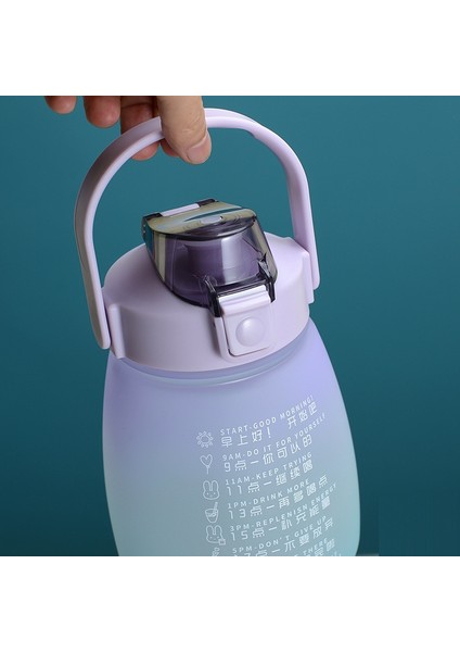 1.1l Taşınabilir Büyük Göbek Su Bardağı Gradyan Mor Yeşil (Yurt Dışından)