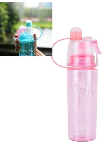 600 ml Yaratıcı Sprey Su Şişesi Pembe (Yurt Dışından)