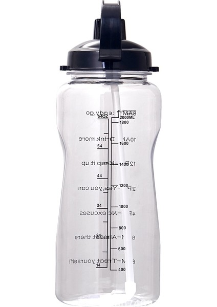 2000 ml Hasır Şişeli Sıçrama Kapağı Beyaz (Yurt Dışından)