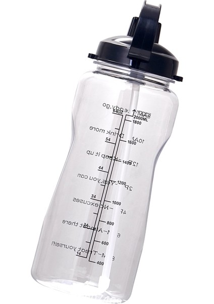 2000 ml Hasır Şişeli Sıçrama Kapağı Beyaz (Yurt Dışından)