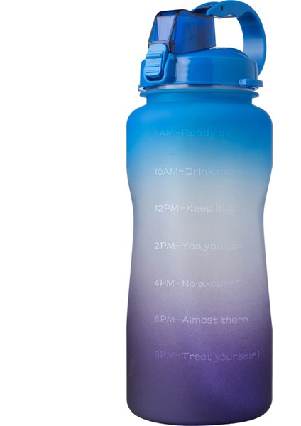 2000 ml Hasır Şişeli Sıçrama Kapağı Mavi Mavi (Yurt Dışından)