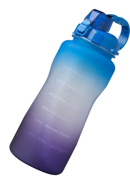 2000 ml Hasır Şişeli Sıçrama Kapağı Mavi Mavi (Yurt Dışından)