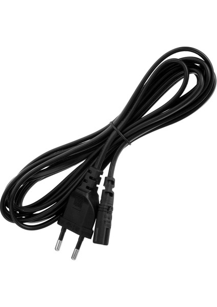 3 mt Teyp Işıldak Fişi C7 Power Güç Kablosu 3m 2x0.75 Enerji Kablosu 2 Pinli Power Cord