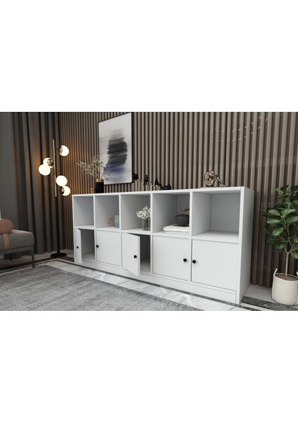 Rafli Dolapli Konsol Beyaz 160 cm KNS-1026-Ç modelleri