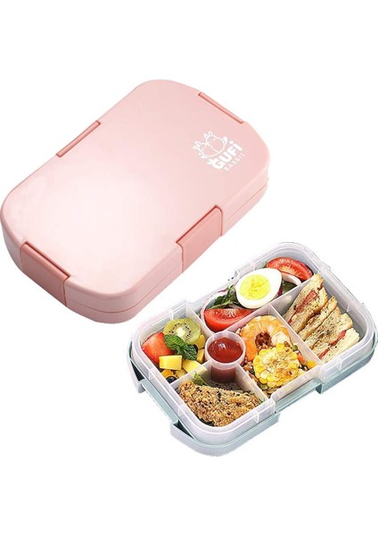 FIY Sefer Tası Öğle Yemeği Kutusu 6 Bölmeli Bento Kutuları Mikrodalgaya Uygun Gıda Saklama Kabı 920 ml. (Yurt Dışından)