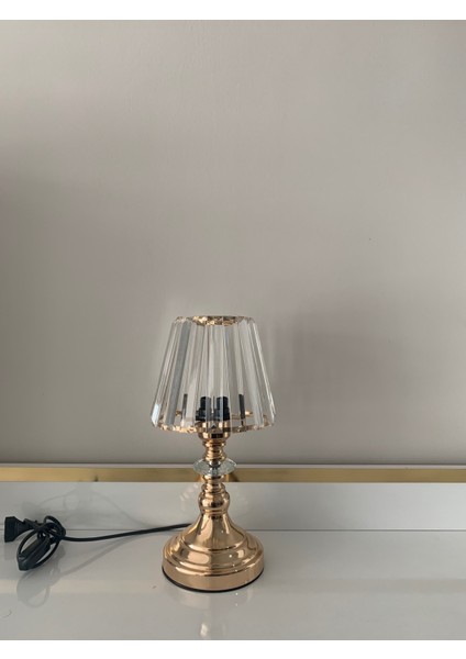 ADK5230 Kristal Camlı Lüx Abajur Gold fiyatları
