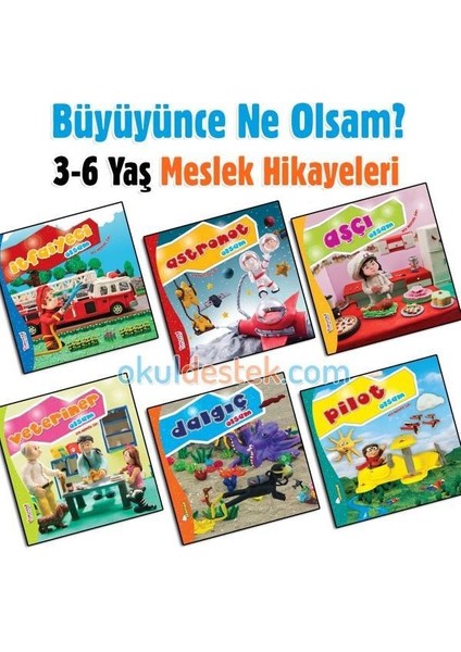 Büyüyünce Ne Olsam Hikaye Seti 6 Kitap (3-6 Yaş)