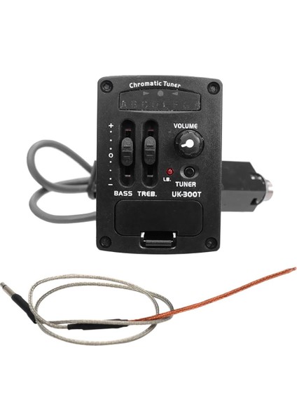 UK-300T Ukulele Piezo Pickup Preamp 2 Band Eq Tuner Sistemi Ukulele Eq 68 cm Için (Yurt Dışından)