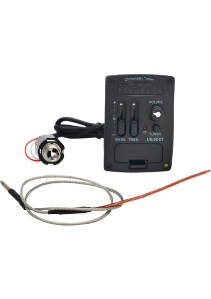 UK-300T Ukulele Piezo Pickup Preamp 2 Band Eq Tuner Sistemi Ukulele Eq 68 cm Için (Yurt Dışından)