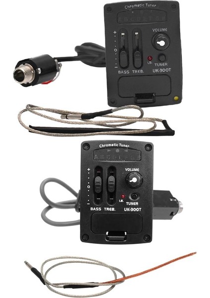 UK-300T Ukulele Piezo Pickup Preamp 2 Band Eq Tuner Sistemi Ukulele Eq 68 cm Için (Yurt Dışından)