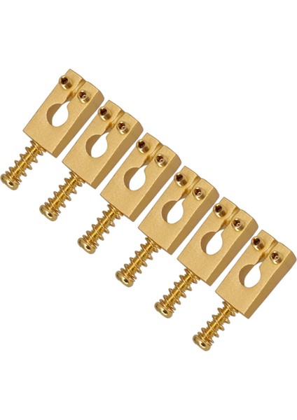 6 Adet 10.5X20MM Pirinç Altın Elektro Gitar Köprü Kilitli Eyer St Gitar Altın Için (Yurt Dışından)