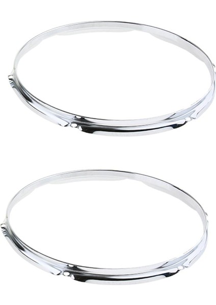 2x Demir 14 Inç Döküm Tom Davul Hoops Hamur Yan Snare Yan 6 Delik 14 Inç 6 Delik (Yurt Dışından)