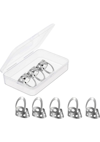 8 Adet Metal Gitar Parmak Picks Bas Gitar Banjo Fingerpicks Plectrums Gümüş Orta (Yurt Dışından) fiyatları