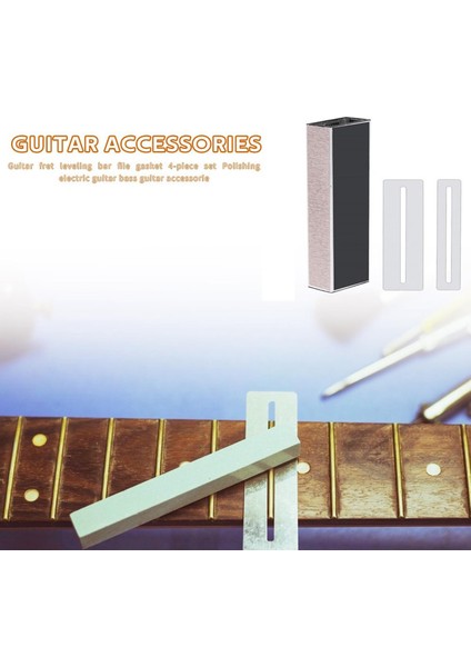 3 / Set Gitar Fret Tesviye Işın Klavye Guard Taşlama Tamir Araçları Kiti (Yurt Dışından)
