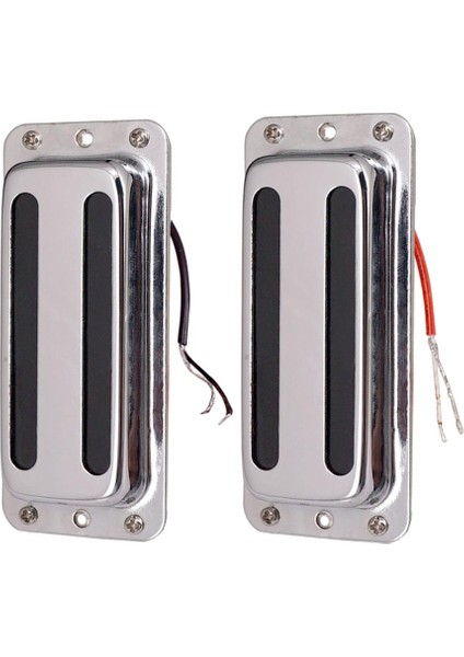 2 Parça 6 Dizeler Humbucker Çift Bobin Pikap Akustik Elektrikli Transdüser (Yurt Dışından)