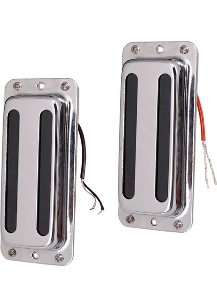 2 Parça 6 Dizeler Humbucker Çift Bobin Pikap Akustik Elektrikli Transdüser (Yurt Dışından)