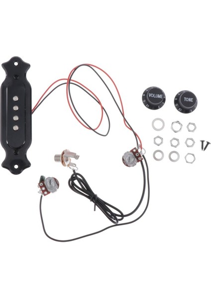 Öncesi Kablolu Soundhole Pickups 4 Dize Elektrikli Puro Kutusu Gitar Için (Yurt Dışından)