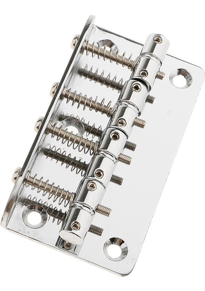 4 Eyer Bas Tailpiece Köprü Hardtail 4-Dize Elektrik Bas Için - Gümüş (Yurt Dışından)
