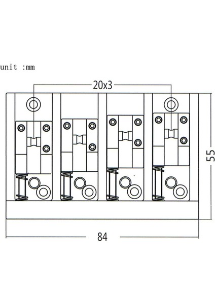 1 Set Demir 4 Dize Elektrik Bas Yedek Köprü Tailpieces 84 x 55MM (Yurt Dışından)