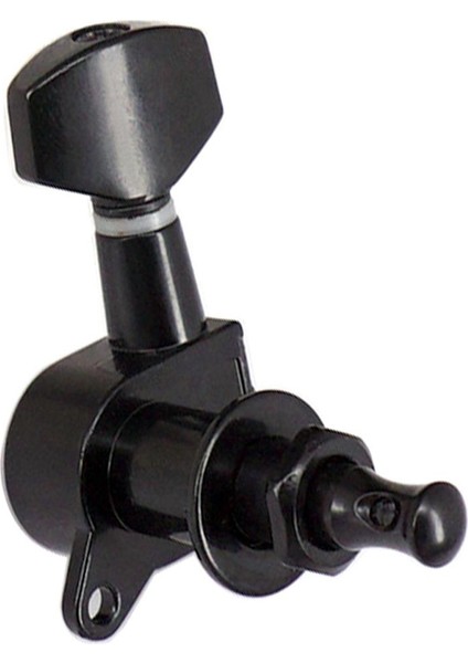 6x Akustik Elektro Gitar Dize Tuning Pegs Makine Kafaları Tuner 6r Siyah (Yurt Dışından)