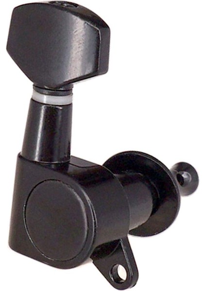 6x Akustik Elektro Gitar Dize Tuning Pegs Makine Kafaları Tuner 6r Siyah (Yurt Dışından)