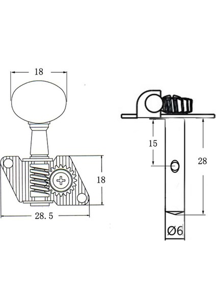3R3L Dize Tuner Tuning Peg Enstrüman Halk Akustik Gitar Parçaları Için Accs (Yurt Dışından) indirimleri
