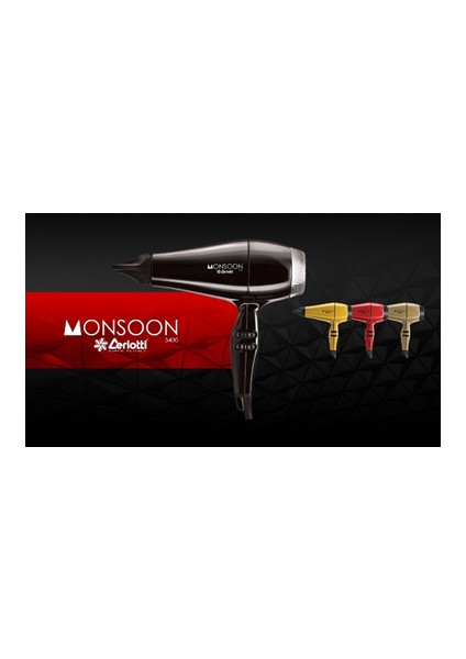 Monsoon 3400 Saç Kurutma Makinesi Kapuçino (Made In Italy)