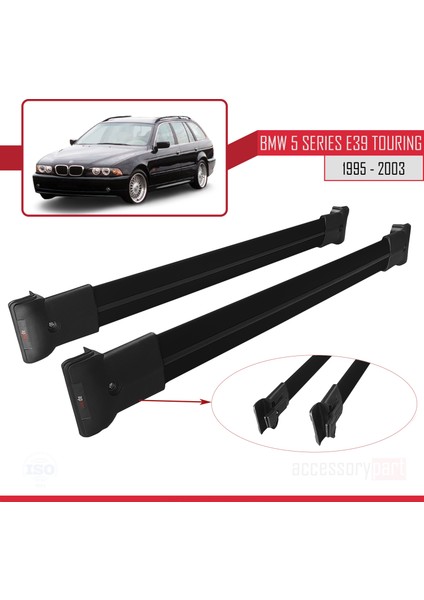 Bmw 5 Serisi (E39) Tourıng 1995-2003 Arası Fly Model Ara Atkı Tavan Barı Siyah