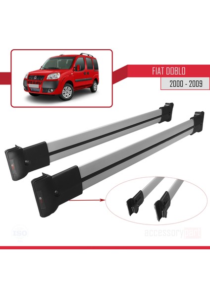 Fiat Doblo 2000-2009 Arası Fly Model Ara Atkı Tavan Barı Gri modelleri