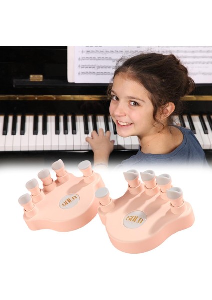 Piyano Parmak Egzersiz Parmak Eğitim Cihazı Enstrüman Aksesuar Pembe (Yurt Dışından)