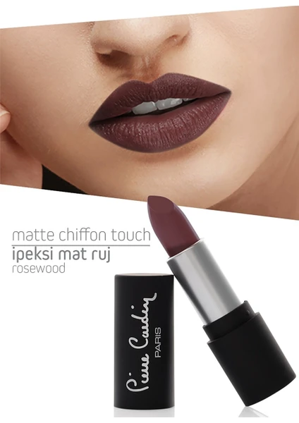 Pierre Cardin Matte Chiffon Touch Lipstick - Rosewood 176 11189