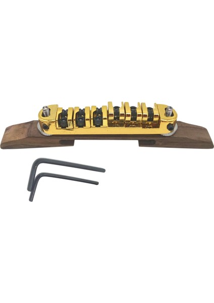 Köprü Rulo Eyer Archtop Gülağacı Taban Jazz Gitar Parçaları Altın (Yurt Dışından)