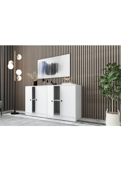 Dolapli Konsol Beyaz 130 cm KNS-1030-Ç modelleri