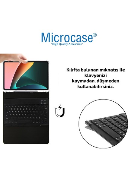 Xiaomi Mi Pad 5 Bluetooth Klavyeli Kalem Koymalı Standlı Kılıf - Bkk8