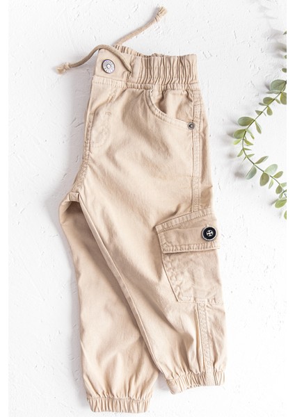Gabardin Kumaş Erkek Çocuk Kargo Pantolon