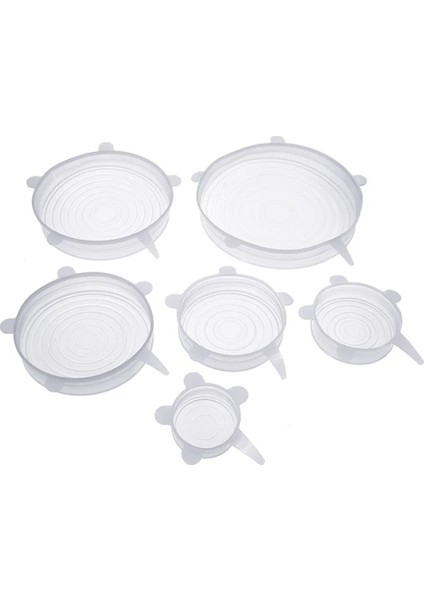 6'lı Silikon Streç Kapak