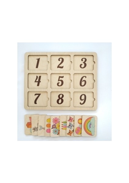 Renkli Sayılar ve Değerleri Puzzle