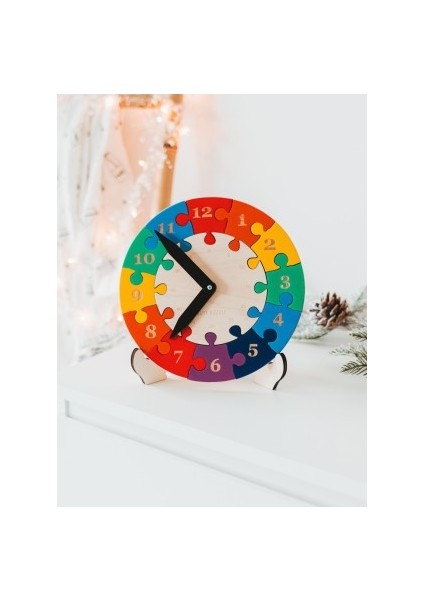 Saatleri Öğreniyorum Renkli Daire Puzzle