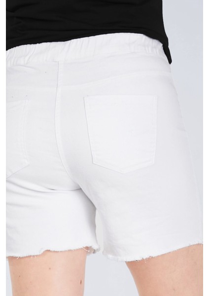 Beli Lastikli Paçası Püsküllü Şort indirimleri