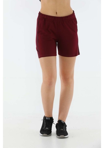 Regular Kadın Bordo Şort 20309