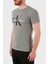 Erkek Core Monogram Slim Gri T-Shirt 2